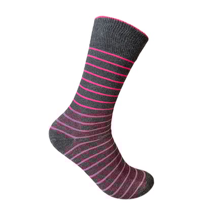 Dapper Pink Stripes Men's Crew Socks