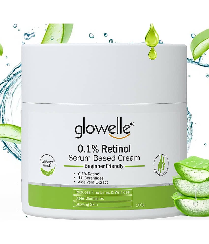 GLOWELLE 0.1% Retinol & 1% Ceramide Serum-Based Cream, Anti-Aging & Deep Moisturization Cream, 100g (Pack of 1)
