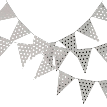 Silver Pennant Banner Flags String Triangle Hanging ,Triangular Bunting Flags for Birthdays, Festive, Anniversary,Wedding,Party Decorations-9 FT