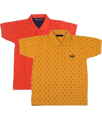NEUVIN Pack of 2 Boys Cotton Polo T-Shirt ( Multi Color )