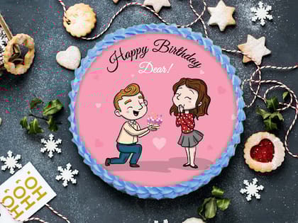 Happy Birthday Dear Photo Cake