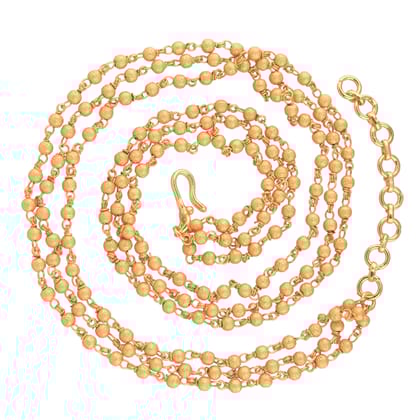 Luxurious Multi-Strand Gold Bead Chain Necklace