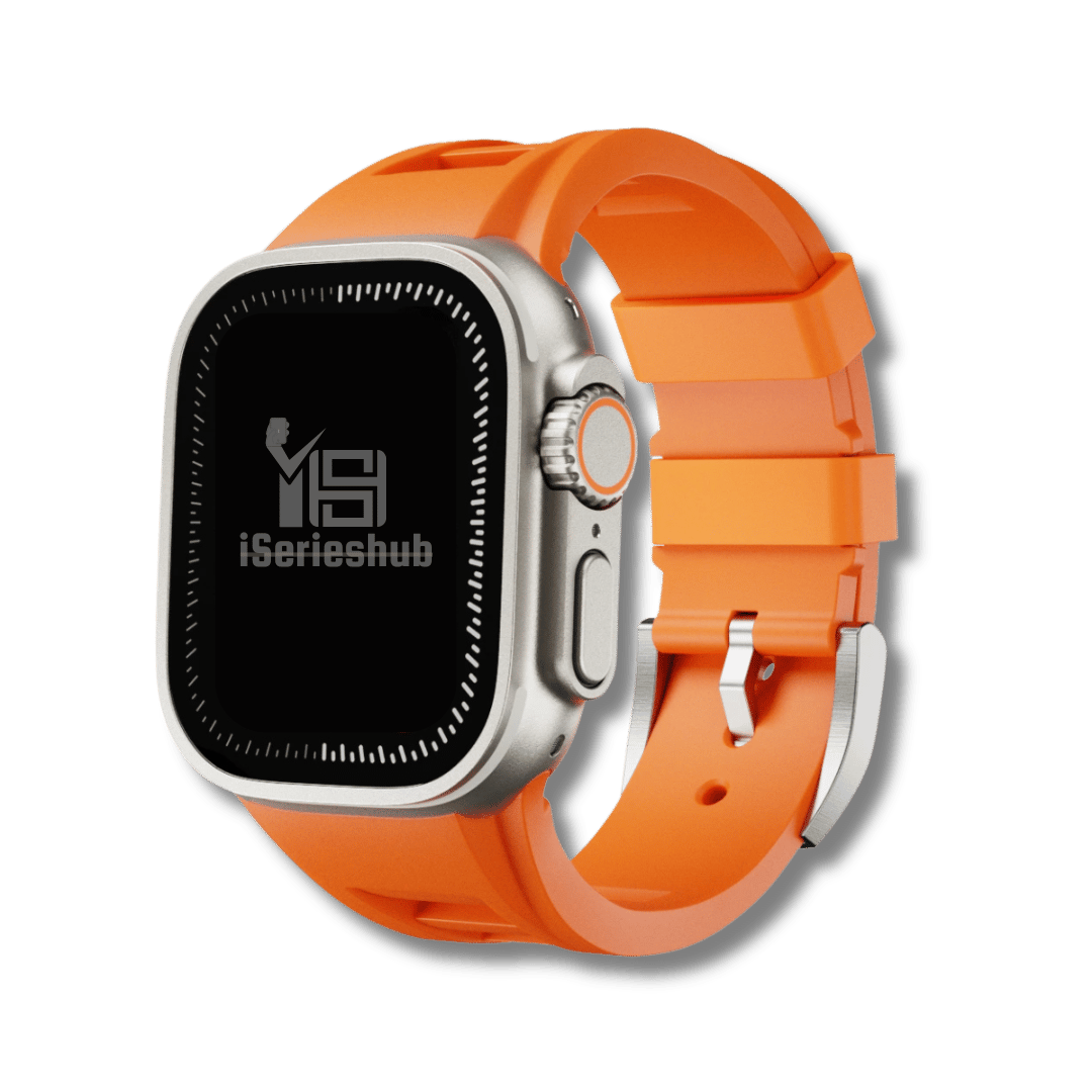 Luxury Richard Miller Sports Bands By iSerieshub Comaptible For iWatch-49MM / Orange