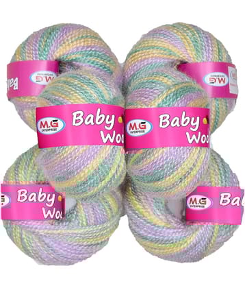 M.G ENTERPRISE Premium Baby Acrylic Wool PB-7 (350 gm) Baby Wool 4 ply Wool Ball Hand Knitting Wool/Art Craft Soft Fingering Crochet Hook Yarn, Needle Knitting Yarn Thread Dye QQ
