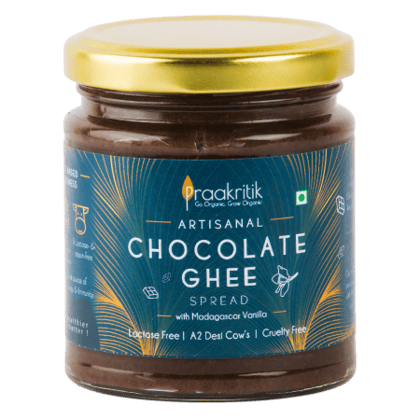 Praakritik Artisanal Chocolate Ghee Spread With Madagascar Vanilla 200g