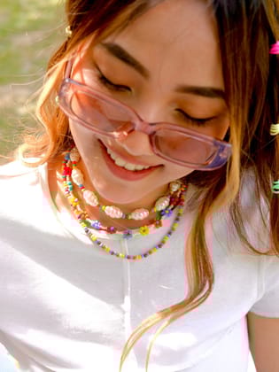 Rainbow Beaded Chain Set of 3 chains