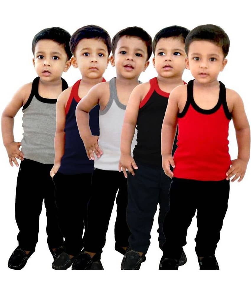 KASEERA CUTE STYLISH AND TRENDING KIDS GYM VEST PACK OF 5