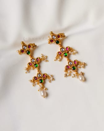 Gold Polish Silver Earrings CHE2036