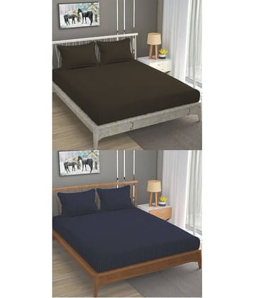 Homefab India Cotton Double Bedsheet ( Multicolor )