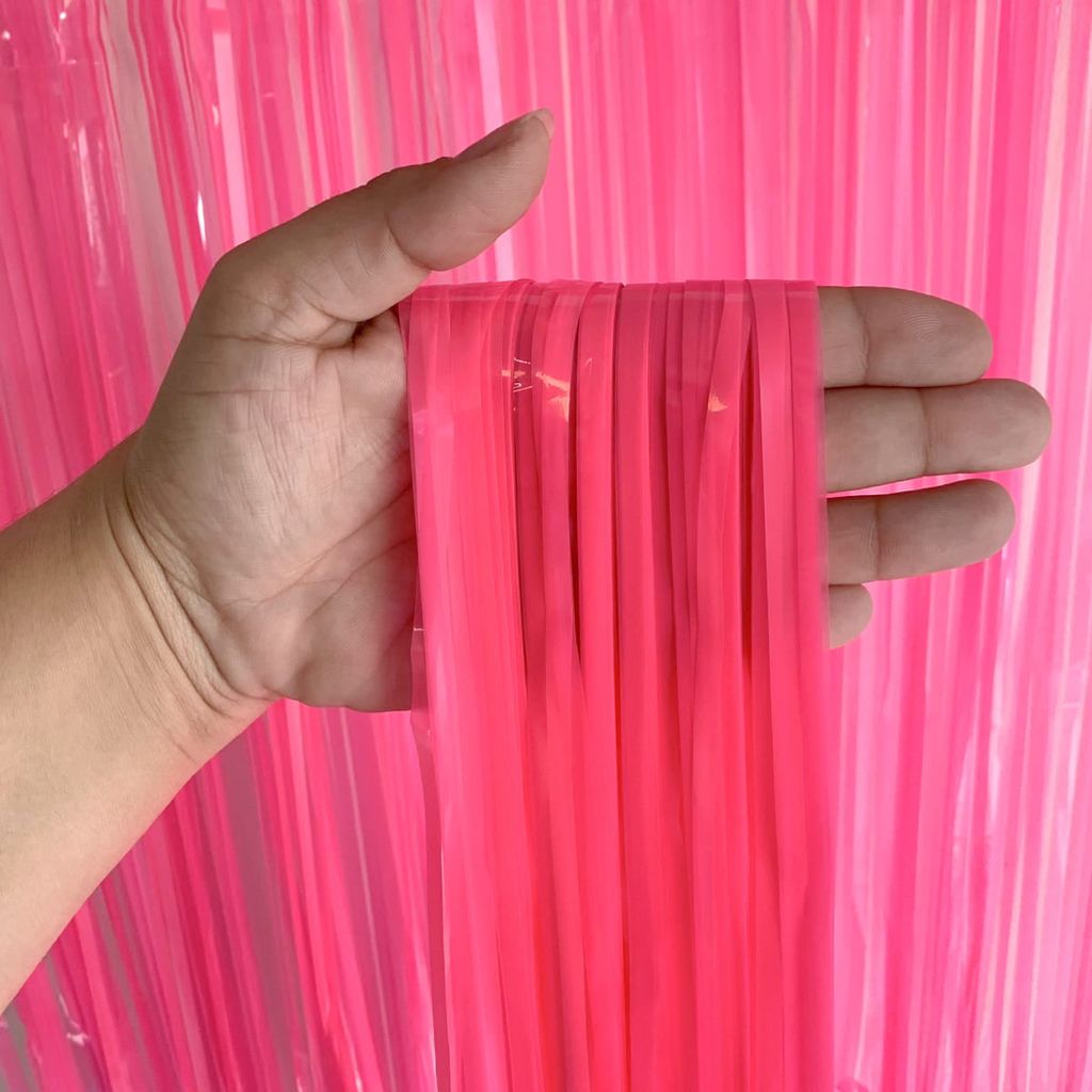 Neon Pink Foil Curtain 7FT X 3 FT - Party and Festive Needs | Buy online on ZillyBuy