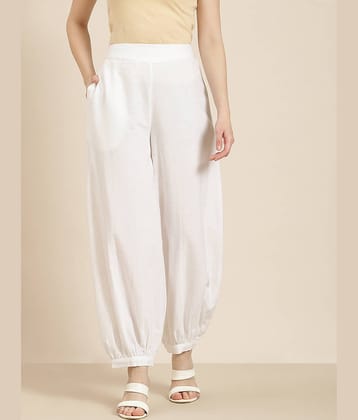 Juniper - White Cotton Straight Women's Casual Pants ( Pack of 1 )