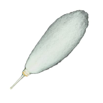 MAYAPURI Chamar for Home Puja | Chavar Sahib/Chaur/Deities Fan, White Hair (Small)