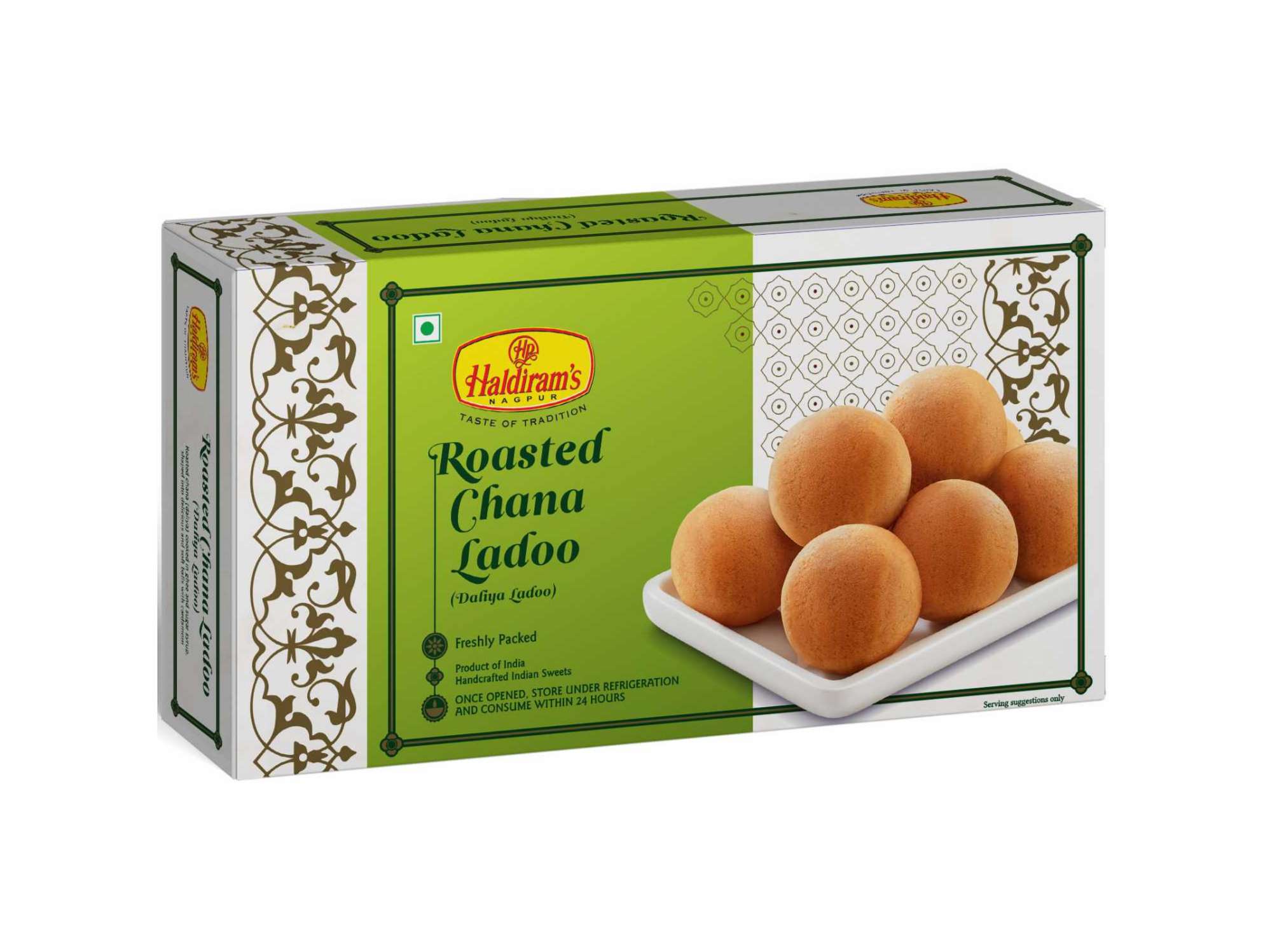 Haldiram's Roasted Chana Ladoo Packed Sweets - 250 Gm
