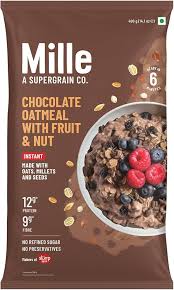 MILLE CHOCO OATMEAL FRUIT&NUT 50GM