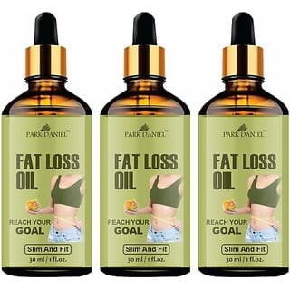 PARK DANIEL Premium Fat Loss Oil - A belly fat reduce oil/ weight loss massage oil/ fat burner oil for women/ slimming oil Combo Pack Of 3, 30ml (90ml) (90 ml)