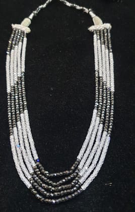 Semi precious stone 5layered 4mm stone necklace..