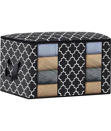 House of Quirk Large Blanket Clothes Organization and Storage Containers for Bedding, Comforters, Foldable Organizer with Window, Sturdy Zippers