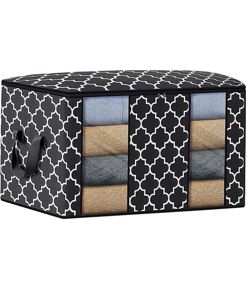 House of Quirk Large Blanket Clothes Organization and Storage Containers for Bedding, Comforters, Foldable Organizer with Window, Sturdy Zippers