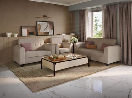 Rewind 2 Seater Sofa (Fabric, Brown)