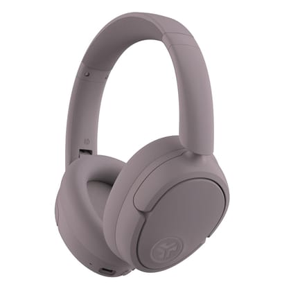 JLab JBuds LUX ANC Smart Active Noise Cancelling Headphones - Over Ear Wireless Headphones with Microphone, 70+ H Playtime Foldable Bluetooth Earphones with Multipoint & Customisable Sound, Mauve Mauve
