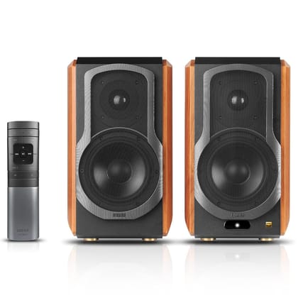 Edifier S1000W Wireless Hi-Fi Bookshelf Speaker - Brown