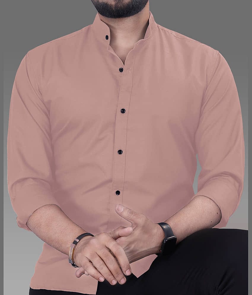 varutex Cotton Blend Regular Fit Solids Full Sleeves Men's Casual Shirt - Lime Green ( Pack of 1 )
