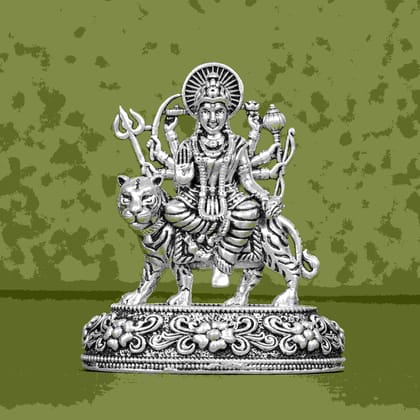 Durga Ji on Tiger  Car Dashboard Idol