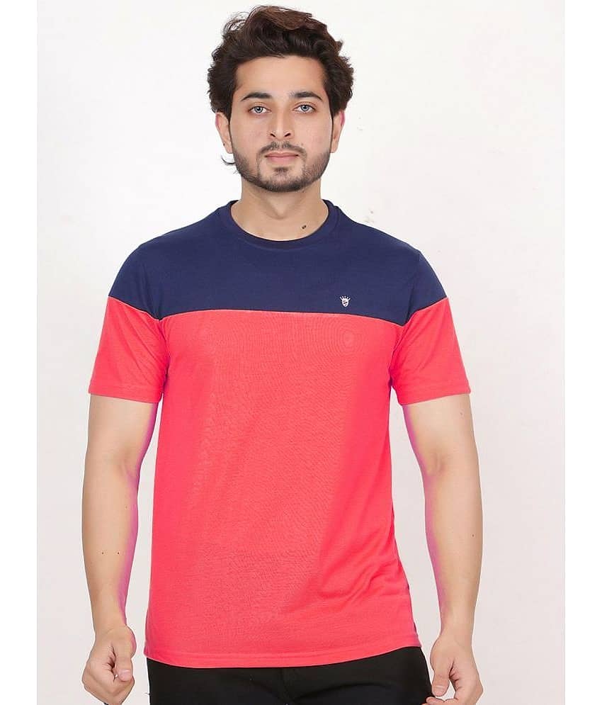 RELANE Pack of 1 Cotton Blend Regular Fit Men's T-Shirt ( Maroon )