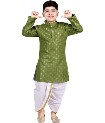 s muktar garments Baby Boys Cotton Ethnic - Pattern Dhoti Kurta Set ( Sky Blue , Pack of 1 )