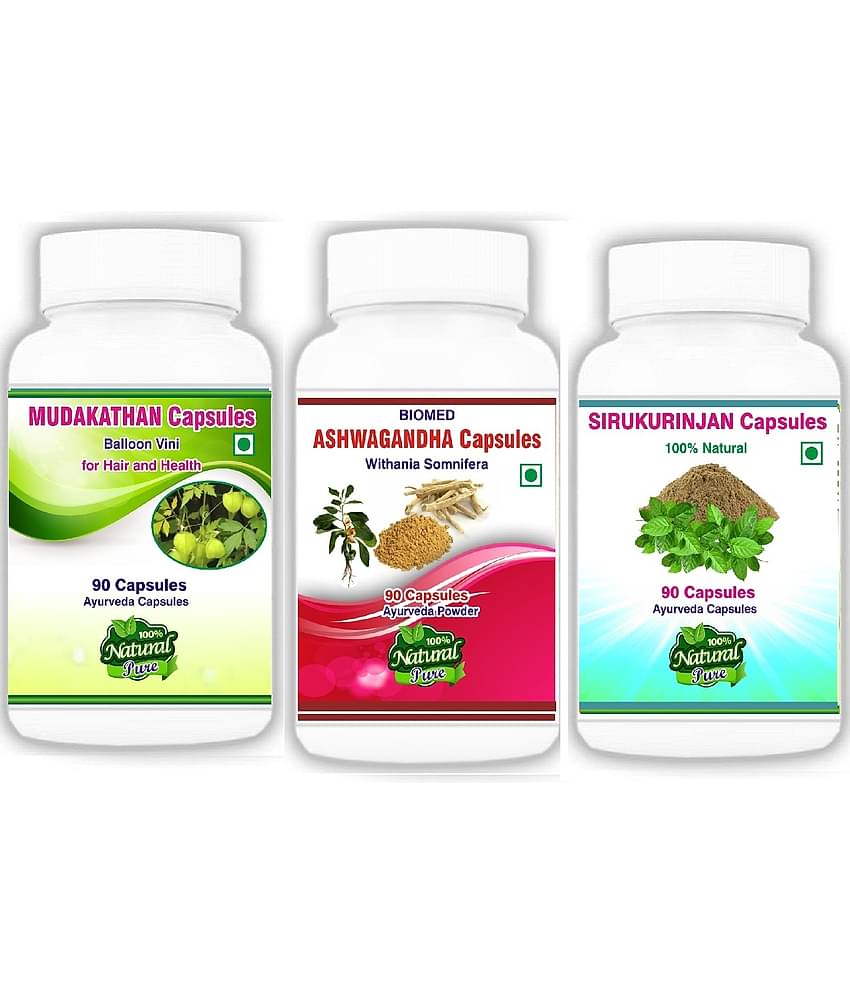 BioMed MUDAKATHAN,ASHWAGANDHA,SIRUKURINJAN Capsule 90 no.s Pack Of 1