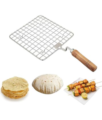 THRIFTKART Silver Stainless Steel 1PC 17cm Roti grille ( Set of 1 )