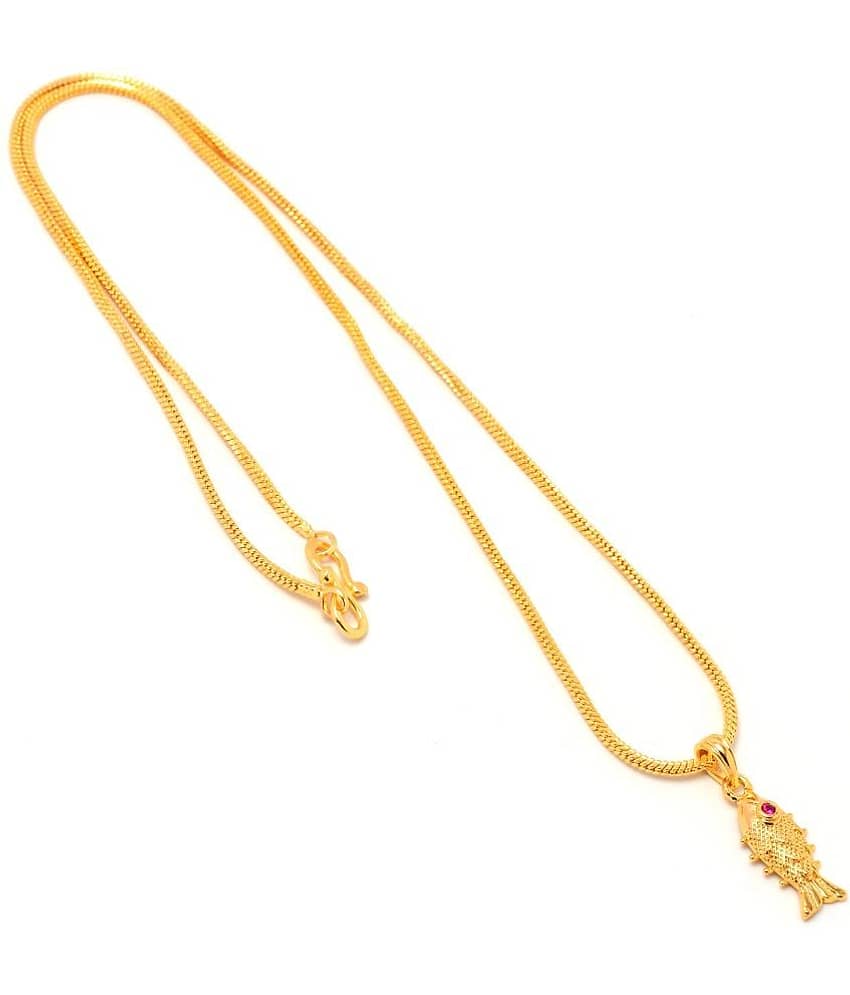 Jewar Mandi - Golden Pendant ( Pack of 1 )