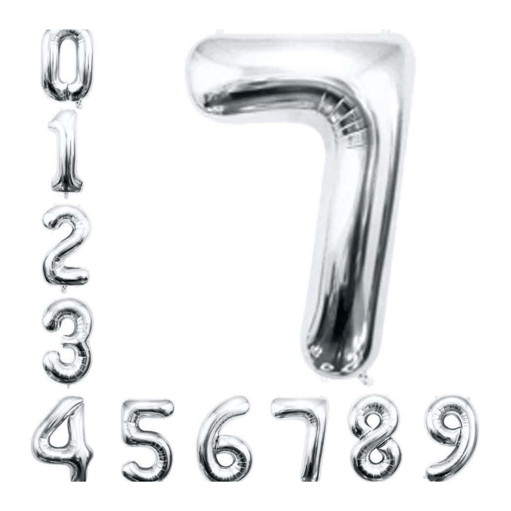 16" Numerical 7 Silver Balloon - Party and Festive Needs | Buy online on ZillyBuy