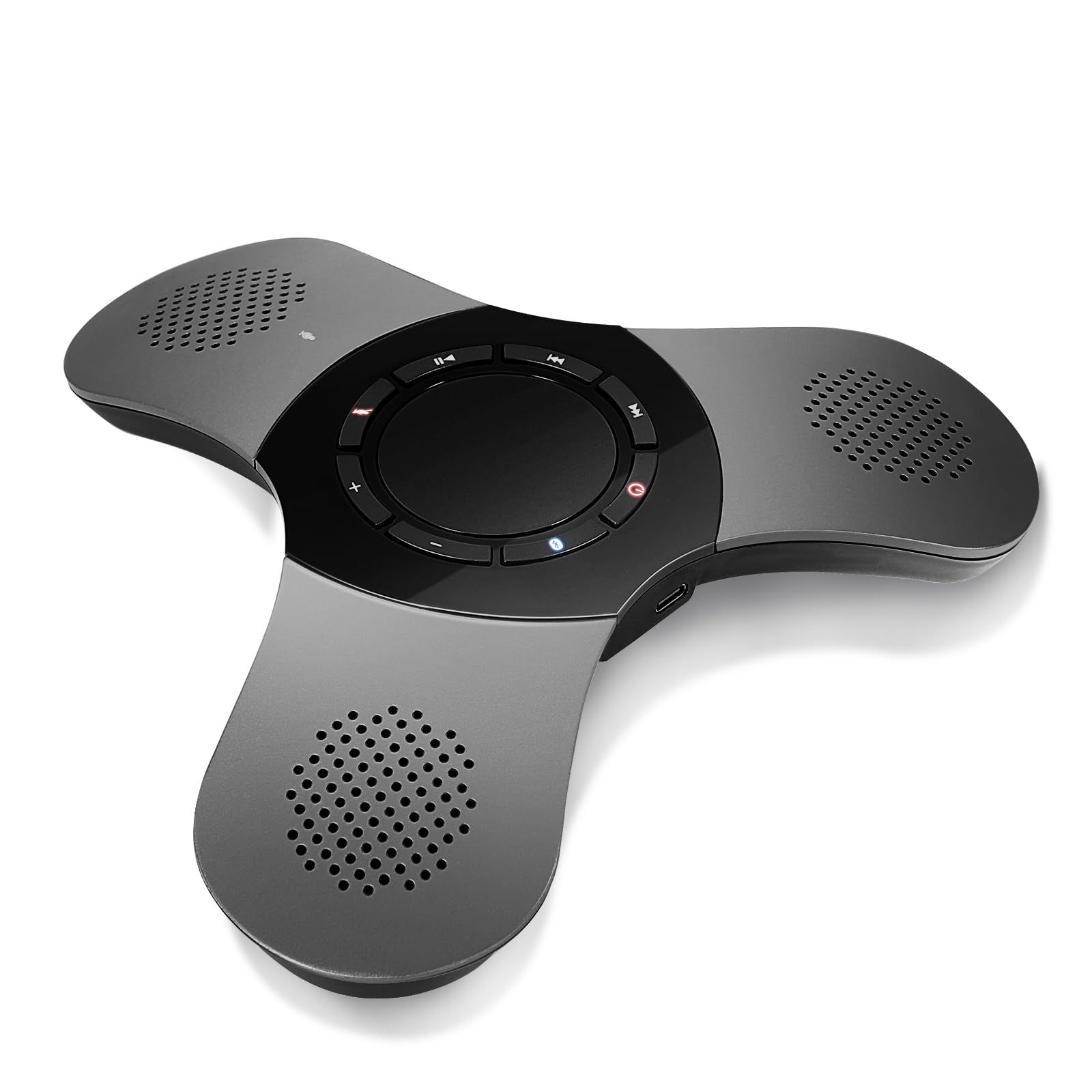 Conference Speaker with Microphone 360°Voice Pickup USB-C Speakerphone Home Office Compatible Skype/Teams/Zoom Noise Cancelling Omnidirectional Meeting Room Bluetooth Speaker with Mic for 10 People Conference Speaker with Microphone 360°Voice Pickup USB-