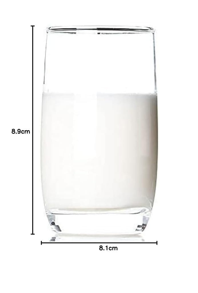Steamless Plaza Clear Glass | 280 ML | Elegant Drinking Glass for Water, Wine, Juice, Beer, Cocktails and Mixed Drinks |