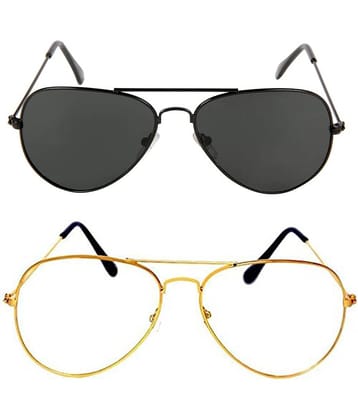 Kanny Devis - Black Pilot Sunglasses ( Pack of 2 )