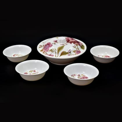 Pudding 5 Pc Set Used as a Cutlery Set for Serving Food Purposes and Sweet Dishes and All in All Kinds of Household and Official Places Etc 5 Pcs(Multicolor)