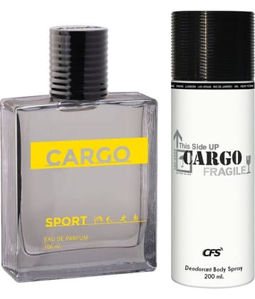CFS Cargo Sport EDP Long Lasting Perfume & Cargo White Deodorant Body Spray