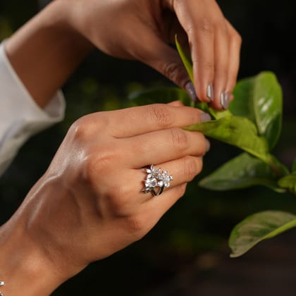Silver Opal Oasis Ring-Size 10