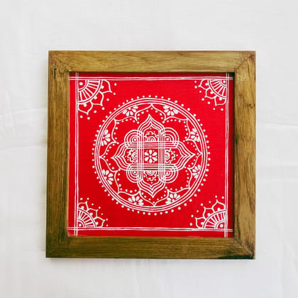 Himadri Emporium Premium Wall Hanging Sagunwood Aipan Art Frame Himadri Emporium Premium Wall Hanging Sagunwood Aipan Art Frame