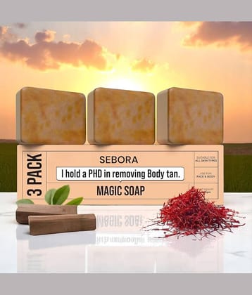 Sebora Skin Whitening Saffron & Sandalwood Soap Soap for All Skin Type ( Pack of 3 )