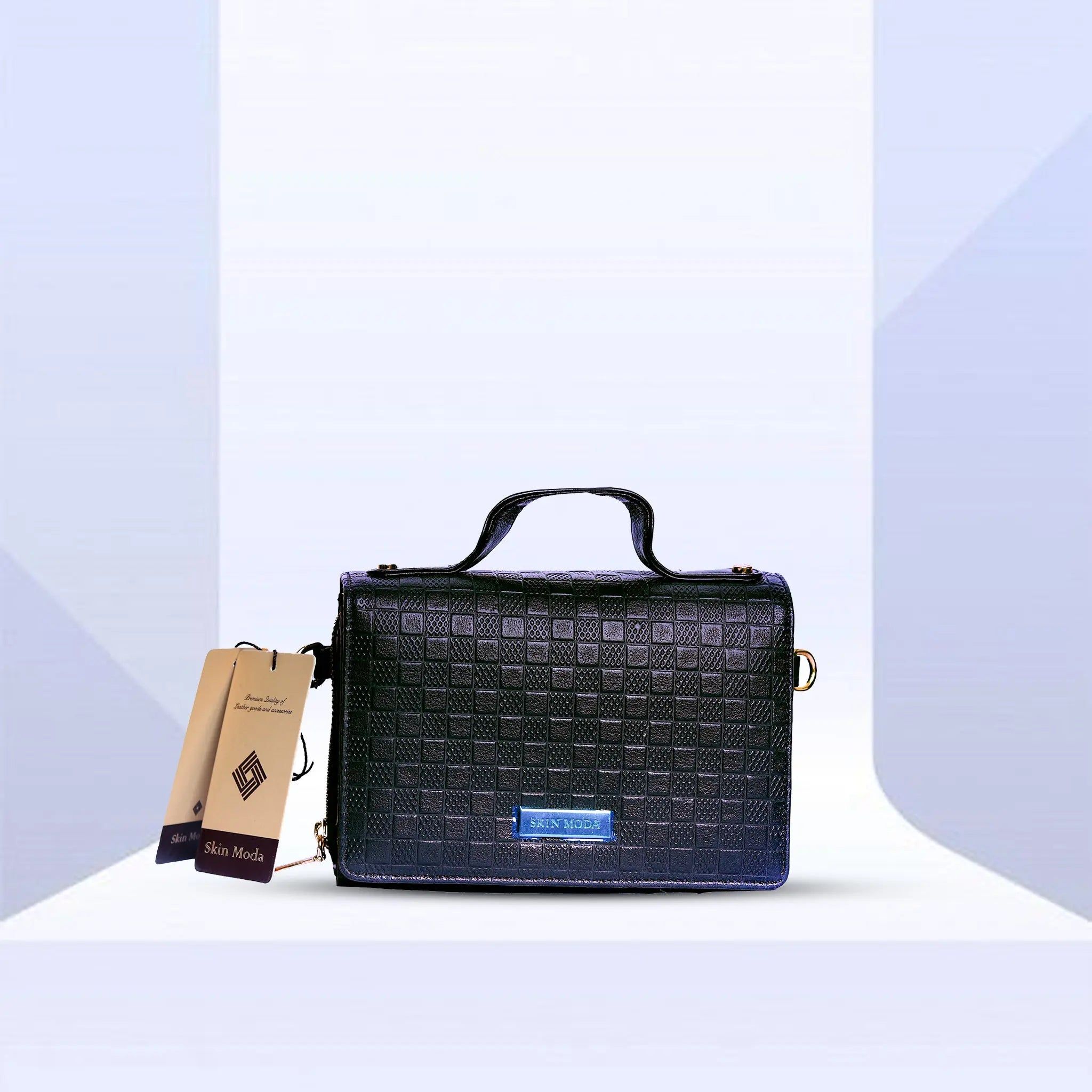 Stand out with this Super Embossed Bricks Print Leather Bag Handbag for Women