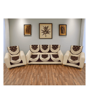 FURNISHING HUT 5 Seater Chenille Sofa Cover ( Pack of 1 )