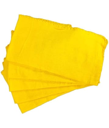 SHOP BY ROOM Soft Flannel Duster for Cleaning (Yellow, XL) - Set of 5