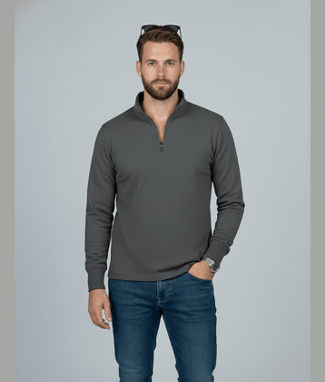 VILLAIN Nylon Turtle Neck Men's Sweatshirt - Grey ( Pack of 1 )