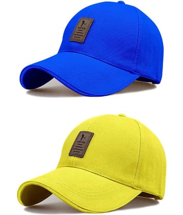 Alamos Pack of 2 Cotton Men's Cap ( Blue )