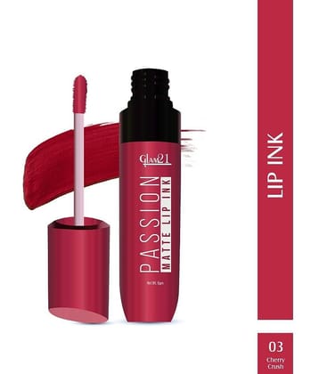 Glam21 Passion Matte Lip Ink Upto 12Hour Color Stay Lightweight & Comfortable 6gm Brick Pink-08