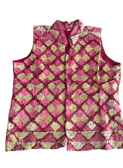 Multi Color hand work phulkari 