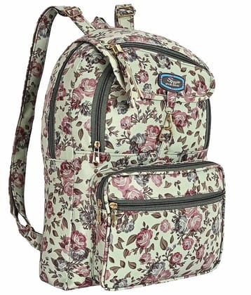SVB BAG 30 Ltrs Leather Backpack *For Girls ( Green ) - Green