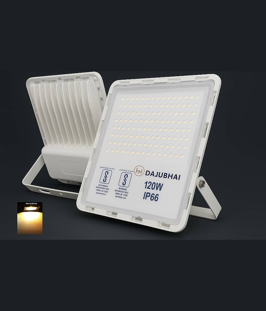 DAJUBHAI Warm White 120w Watts Flood Light ( Pack of 1 )
